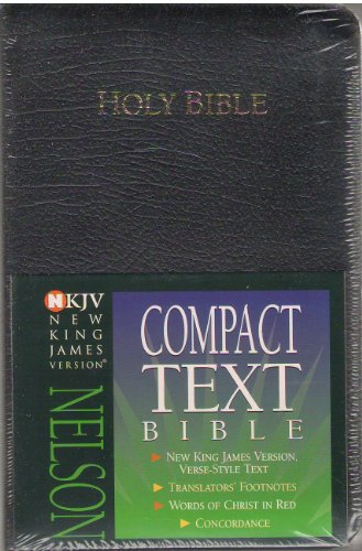 9780718002114: Compact Text Bible: New King James Version Black Bonded Leather