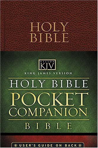 9780718002190: Holy Bible: King James Version, Burgundy, Bonded Leather, Pocket Companion Bible, Super Saver Edition