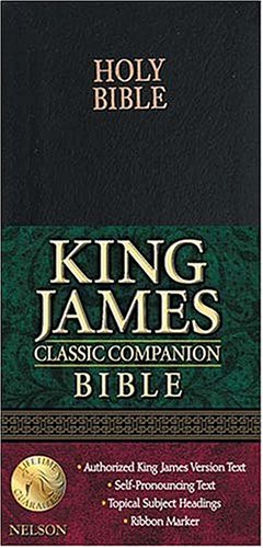9780718003319: Holy Bible: King James Version Black Bonded Leather Classic Companion Bible