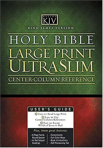 9780718009847: Holy Bible: King James Version, Black, Bonded Leather, Ultraslim Center-column References