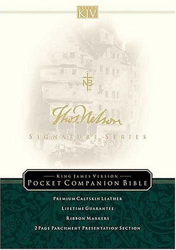 Holy Bible: King James Version, Black, Calfskin Leather, Pocket Companion Bible, Signatures Series Edition (9780718010980) by Patsy Clairmont