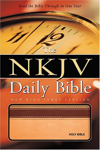 Beispielbild fr Daily Bible: New King James Version, Tan/mahogany zum Verkauf von Once Upon A Time Books