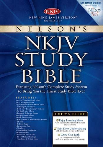 Nelson's Study Bible: New King James Version, Black Bonded Leather (9780718014186) by Anonymous