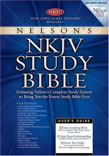 9780718014193: Nelson's Study Bible: New King James Version, Black Bonded Leather, Thumb Indexed