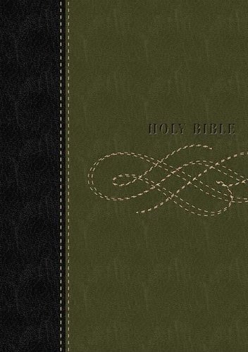 9780718024734: Holy Bible: King James Version, Personal Size Giant Print Reference, Black/Khaki Green Leathersoft