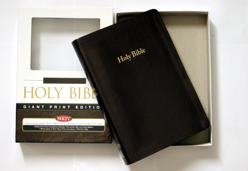 NKJV DARK BROWN Leathersoft GIANT PRINT REFERENCE Bible - Thomas Nelson