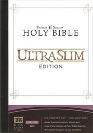 KJV Ultra Slim Edition Black Bonded Leather Bible - Thomas Nelson