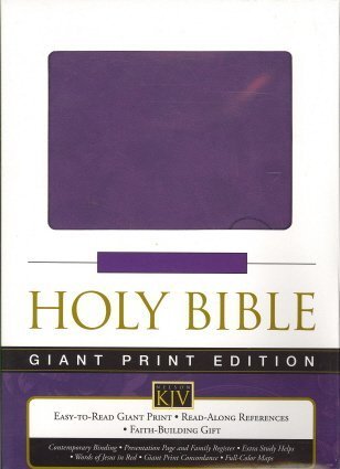 Imagen de archivo de Holy Bible: Giant Print Grape Leathersoft a la venta por Top Notch Books