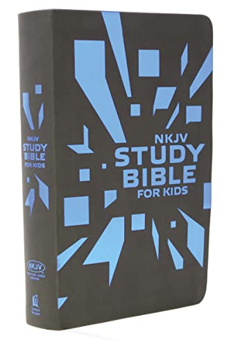 9780718032463: NKJV, Study Bible for Kids, Leatherflex, Grey/Blue: The Premier NKJV Study Bible for Kids