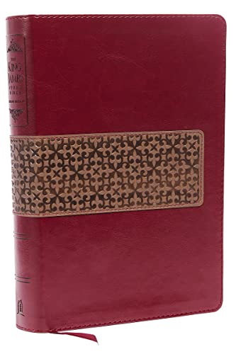 Stock image for KJV Study Bible, Large Print, Leathersoft, Maroon/Brown, Red Letter: Second Edition (Signature) for sale by Wizard Books