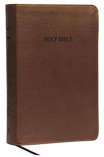 Stock image for NKJV, Foundation Study Bible, Leathersoft, Brown, Thumb Indexed, Red Letter: Holy Bible, New King James Version for sale by GF Books, Inc.