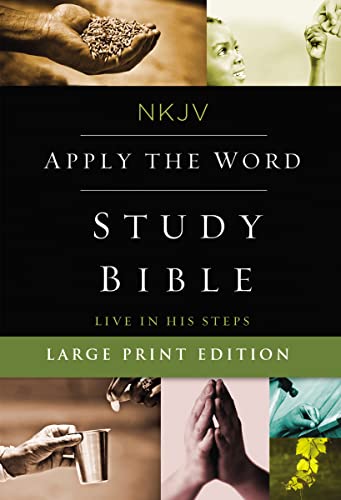 Beispielbild fr NKJV, Apply the Word Study Bible, Large Print, Hardcover, Red Letter: Live in His Steps zum Verkauf von GoldenWavesOfBooks