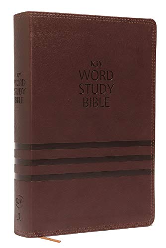 9780718085452: KJV, Word Study Bible, Leathersoft, Brown, Red Letter: 1,700 Key Words that Unlock the Meaning of the Bible