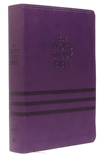 9780718085728: KJV, Word Study Bible, Leathersoft, Purple, Thumb Indexed, Red Letter: 1,700 Key Words that Unlock the Meaning of the Bible