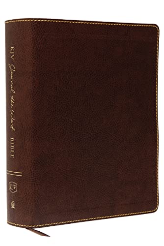 9780718090852: KJV Large Print Bible, Journal the Word, Reflect, Journal or Create Art Next to Your Favorite Verses (Brown Bonded Leather, Red Letter, Comfort Print: King James Version)