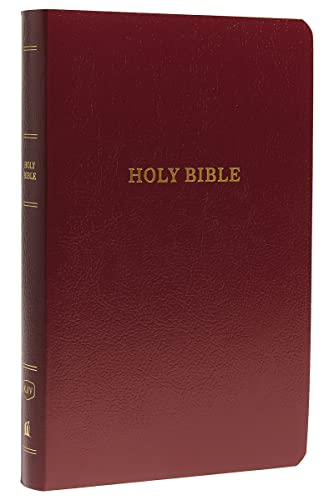 Stock image for KJV Holy Bible: Gift and Award, Burgundy Leather-Look, Red Letter, Comfort Print: King James Version for sale by Red's Corner LLC