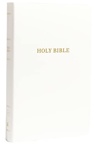 9780718097936: KJV Holy Bible: Gift and Award, White Leather-Look, Red Letter, Comfort Print: King James Version: Holy Bible, King James Version