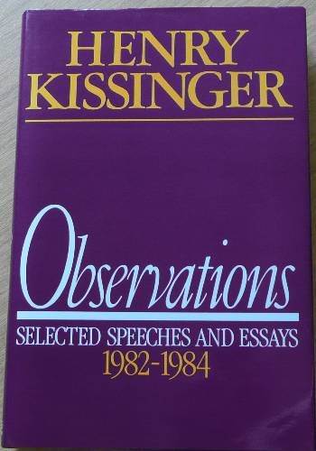 Observations (9780718125356) by Henry Kissinger