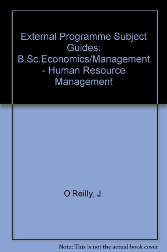 9780718712822: B.Sc.Economics/Management - Human Resource Management (External Programme Subject Guides)