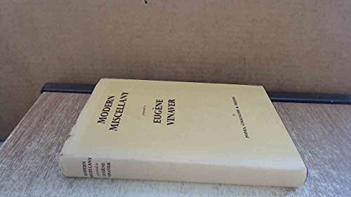 Beispielbild fr Modern Miscellany, Presented to Eugne Vinaver by Pupils, Colleagues and Friends zum Verkauf von Better World Books