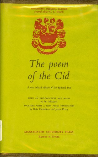 Stock image for The Poem of the Cid (Manchester medieval classics) for sale by GLOVER'S BOOKERY, ABAA
