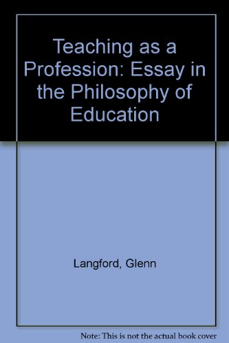 Beispielbild fr Teaching as a Profession: Essay in the Philosophy of Education zum Verkauf von Anybook.com