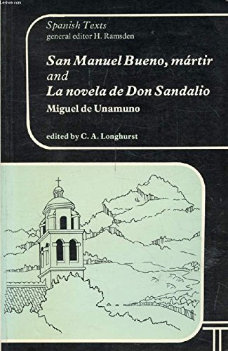 Beispielbild fr San Manuel Bueno, Martir and La Novela De Don Sandalio (Hispanic Texts) zum Verkauf von HPB Inc.