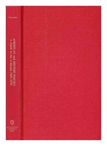 Beispielbild fr American and British Poetry: A Guide to the Criticism 1925-1978 zum Verkauf von Trumpington Fine Books Limited