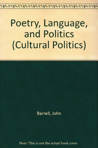 9780719024412: Poetry, Politics and Language (Cultural Politics)