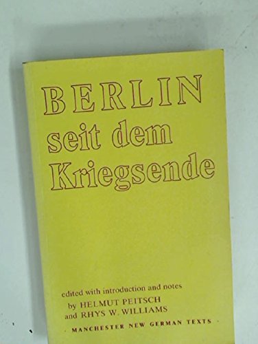 Beispielbild fr Berlin Seit dem Kriegsende (New German Texts) zum Verkauf von medimops