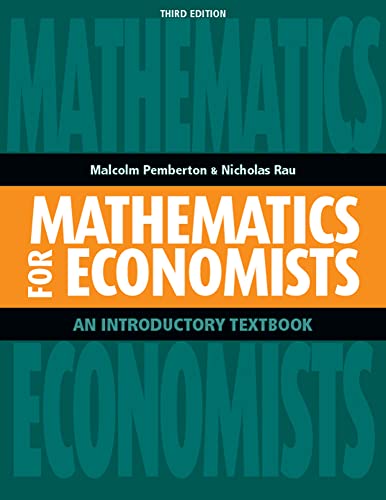 9780719087059: Mathematics for Economists