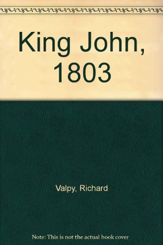 Stock image for King John, 1803 for sale by 3rd St. Books