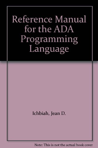 Beispielbild fr Reference Manual for the ADA Programming Language zum Verkauf von Ammareal