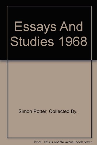 9780719518065: Essays and Studies 1968