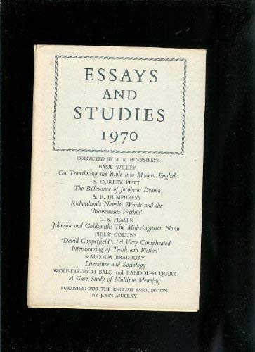 9780719520518: Essays and Studies 1970