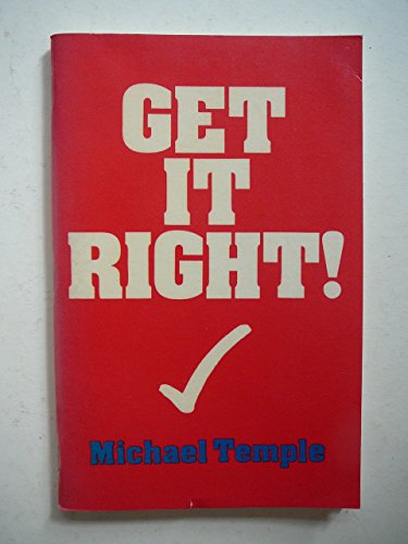 Beispielbild fr Get It Right!: A Pocket Guide to Written English zum Verkauf von AwesomeBooks