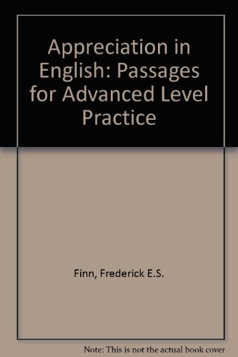 Imagen de archivo de Appreciation in English: Passages for Advanced Level Practice a la venta por WorldofBooks