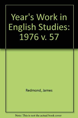 Beispielbild fr Year's Work in English Studies: 1976,Vol 57 zum Verkauf von Cambridge Rare Books
