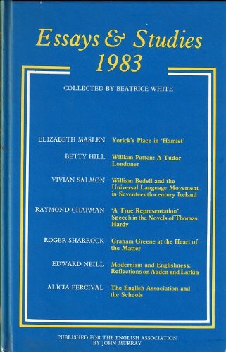 Beispielbild fr Essays and Studies Vol. 36 : 1983 zum Verkauf von Victoria Bookshop