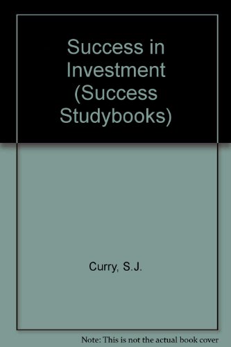 Stock image for Success in Investment (Success Studybooks) for sale by Reuseabook