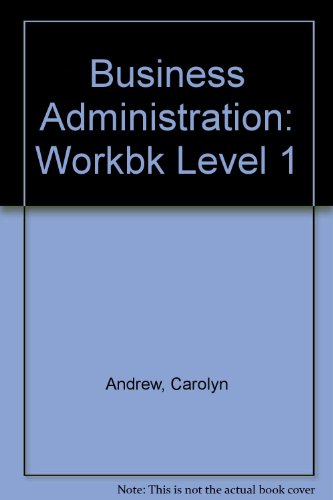 Business Administration (9780719548451) by Carolyn Andrew