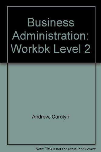 Business Administration (9780719548468) by Carolyn Andrew