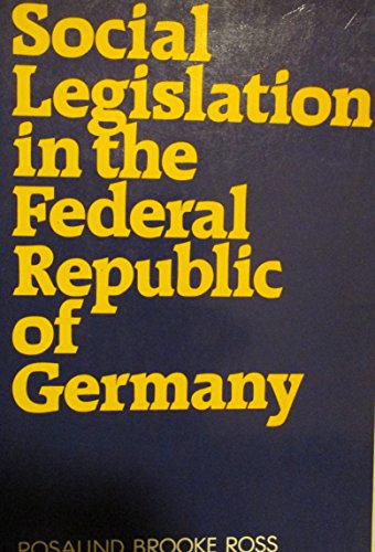Beispielbild fr Social Legislation in the Federal Republic of Germany zum Verkauf von Anybook.com