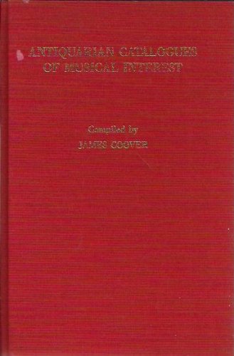 9780720119794: Antiquarian Catalogues of Musical Interest