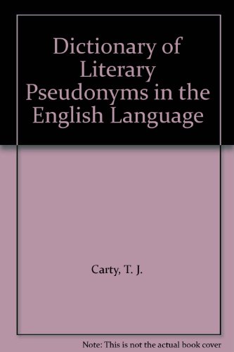 9780720123821: Dictionary of Literary Pseudonyms in the English Language