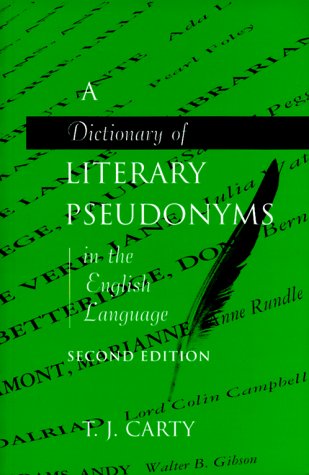 Stock image for A Dictionary of Literary Pseudonyms in the English Language for sale by Better World Books
