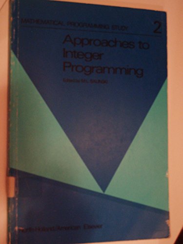 9780720403589: Approaches to Integer Programming