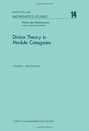 9780720427158: Divisor Theory in Module Categories