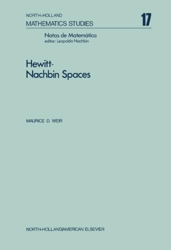 9780720427189: Hewitt-Nachbin Spaces (Mathematics Studies)