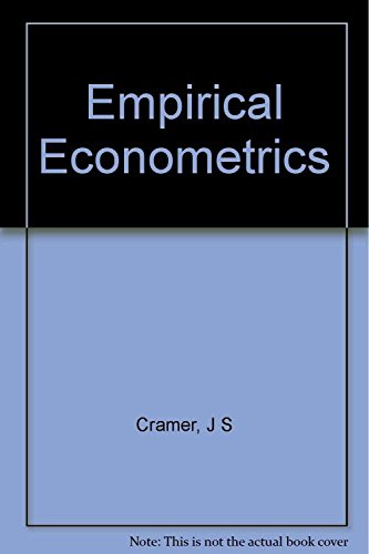 Imagen de archivo de Empirical Econometrics a la venta por Hackenberg Booksellers ABAA